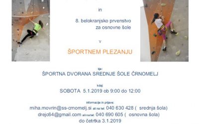 Belokranjsko tekmovanje osnovnih in srednjih šol v plezanju
